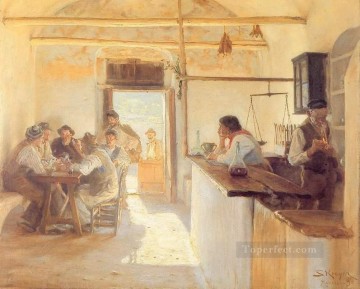 Taberna en Ravello 1890 Peder Severin Kroyer Pinturas al óleo